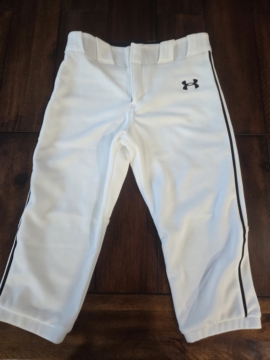 Under Armour Other - Under Armour YM White Kids knicker Baseball Pants with Black Piping